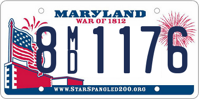 MD license plate 8MD1176