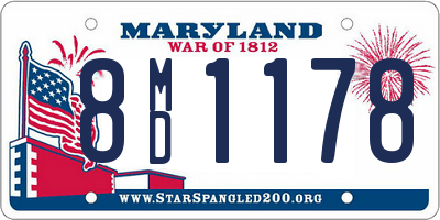 MD license plate 8MD1178