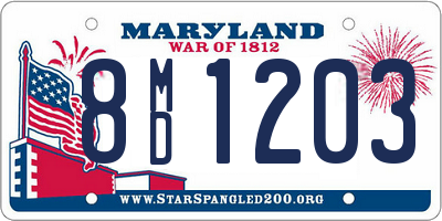 MD license plate 8MD1203