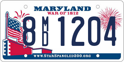 MD license plate 8MD1204