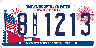 MD license plate 8MD1213