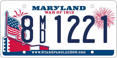 MD license plate 8MD1221