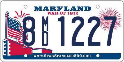 MD license plate 8MD1227