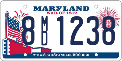 MD license plate 8MD1238