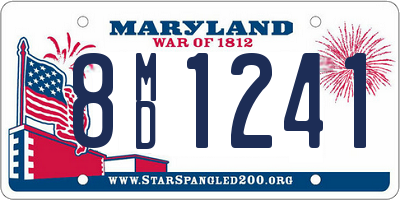 MD license plate 8MD1241