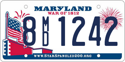 MD license plate 8MD1242