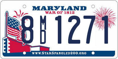 MD license plate 8MD1271