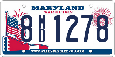 MD license plate 8MD1278