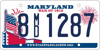 MD license plate 8MD1287