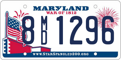 MD license plate 8MD1296