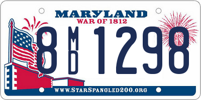 MD license plate 8MD1298