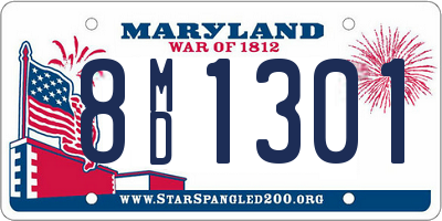 MD license plate 8MD1301