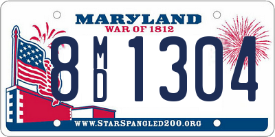 MD license plate 8MD1304