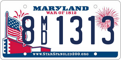 MD license plate 8MD1313