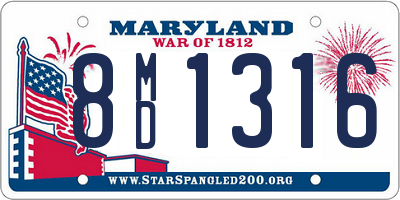 MD license plate 8MD1316