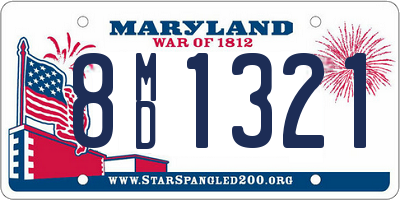 MD license plate 8MD1321