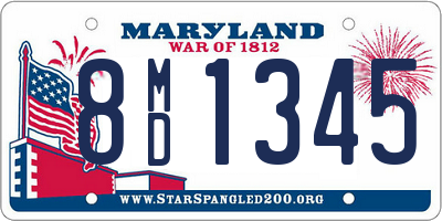 MD license plate 8MD1345