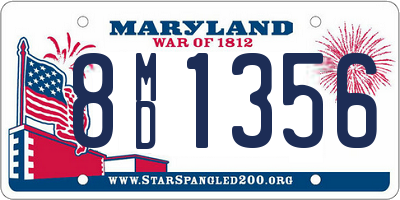 MD license plate 8MD1356