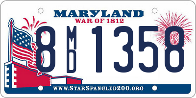 MD license plate 8MD1358