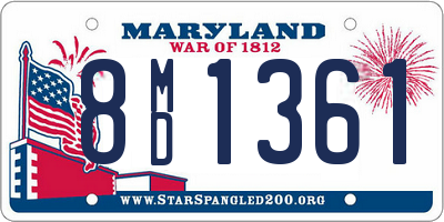 MD license plate 8MD1361