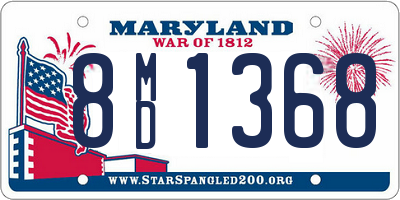 MD license plate 8MD1368