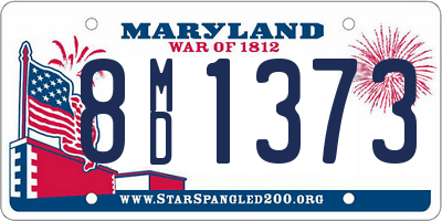 MD license plate 8MD1373