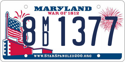 MD license plate 8MD1377