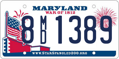 MD license plate 8MD1389