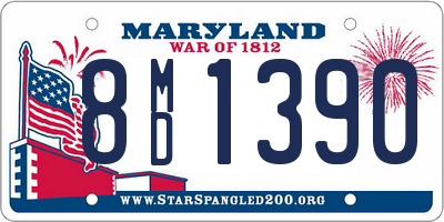 MD license plate 8MD1390