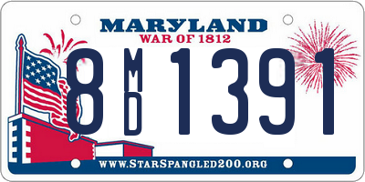 MD license plate 8MD1391