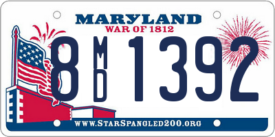 MD license plate 8MD1392