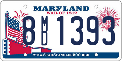 MD license plate 8MD1393