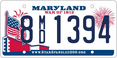 MD license plate 8MD1394