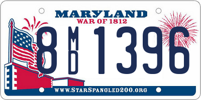 MD license plate 8MD1396