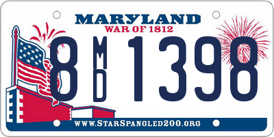 MD license plate 8MD1398