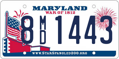 MD license plate 8MD1443