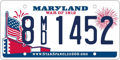 MD license plate 8MD1452