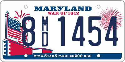 MD license plate 8MD1454