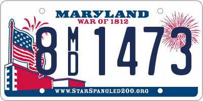 MD license plate 8MD1473