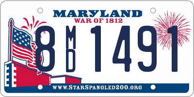 MD license plate 8MD1491