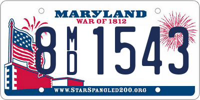 MD license plate 8MD1543