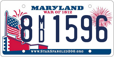 MD license plate 8MD1596