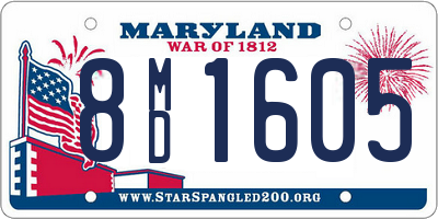 MD license plate 8MD1605
