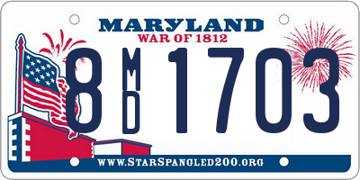 MD license plate 8MD1703