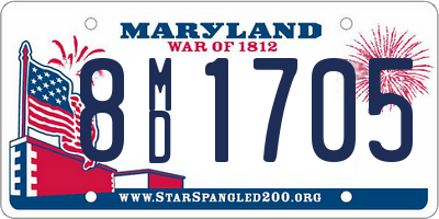 MD license plate 8MD1705
