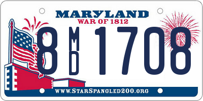 MD license plate 8MD1708