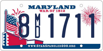 MD license plate 8MD1711