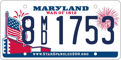 MD license plate 8MD1753