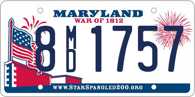 MD license plate 8MD1757