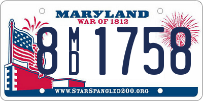 MD license plate 8MD1758